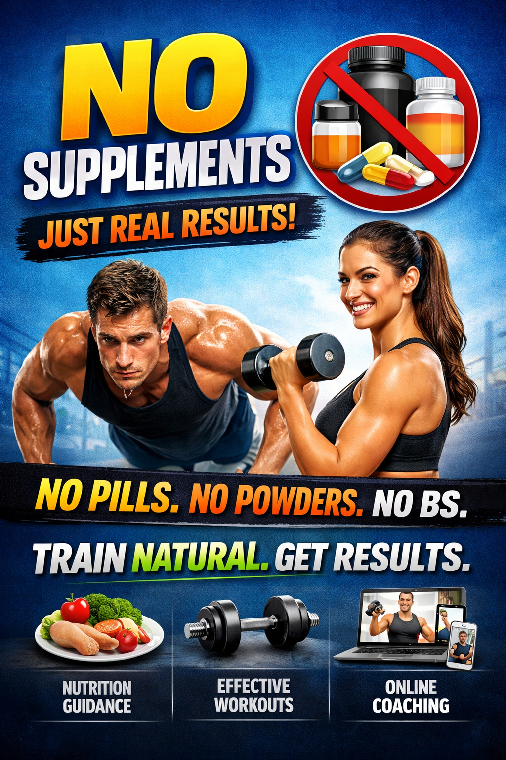 100% ONLINE TRAINING. 0% SUPPLEMENTS.