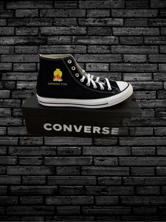 Custom Refining Fire Converse Chuck Taylors